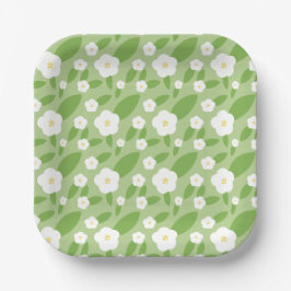Springtime Gingham & Blooms Baby Shower Theme Pappteller
