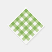 Springtime Gingham & Blooms Baby Shower Theme Serviette (Ecke)