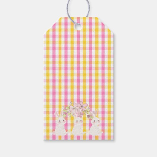 Springtime Gingham Geschenkanhänger (Vorderseite)