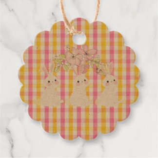 Springtime Gingham Geschenkanhänger