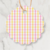 Springtime Gingham Geschenkanhänger (Rückseite)