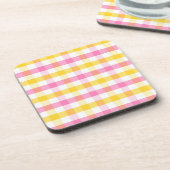 Springtime Gingham Getränkeuntersetzer (Linke Seite)