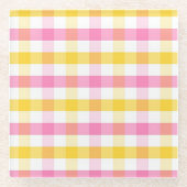 Springtime Gingham Glasuntersetzer (Vorderseite)