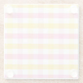 Springtime Gingham Glasuntersetzer (Rückseite)