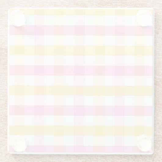 Springtime Gingham Glasuntersetzer (Rückseite)