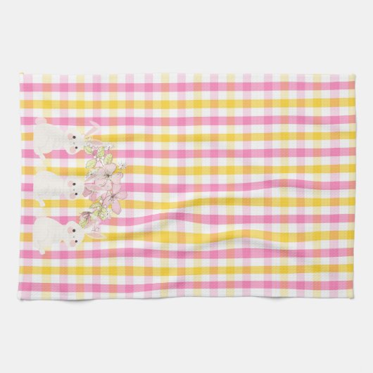 Springtime Gingham Kitchen Handtücher (Horizontal)