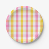 Springtime Gingham Pappteller (Vorderseite)
