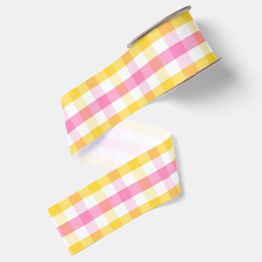 Springtime Gingham Ripsband (Rückseite)