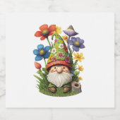 SPringtime Gnome Premium Schaumweinetikett (Einzelnes Label)
