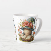 Springtime Gnome Reader Latte-Tasse Milchtasse (Rechte Ecke)