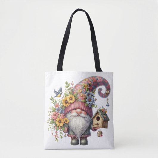 Springtime Gnome Tote Bag Tasche (Vorderseite)