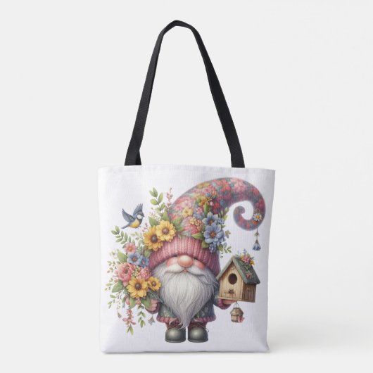 Springtime Gnome Tote Bag Tasche (Rückseite)