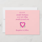 Springtime Heart Quinceañera Einladung (Rückseite)