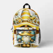 Springtime Honeycomb Gnome Custom Backpack Bedruckter Rucksack (Vorderseite)