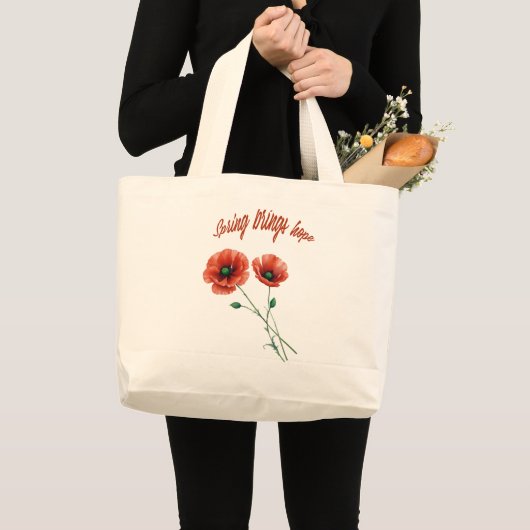 "Springtime Hope Tasche" Jumbo Stoffbeutel (Vorderseite (Produkt))
