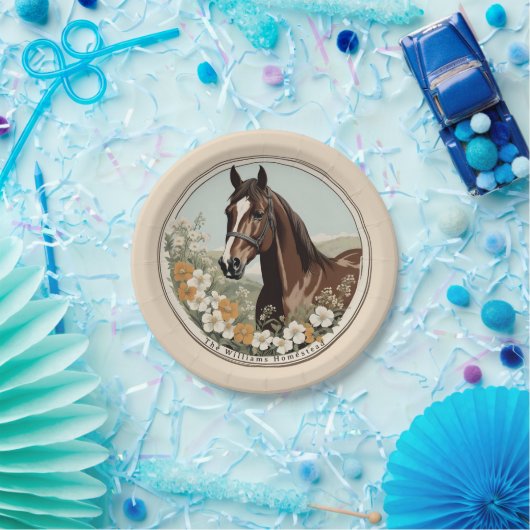 Springtime Horse Pappteller (Party)