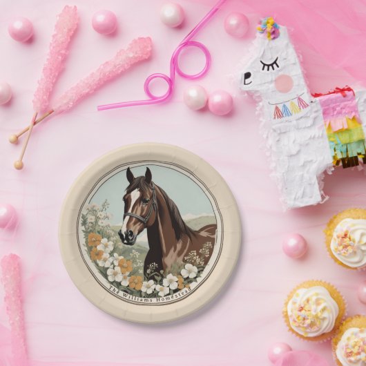 Springtime Horse Pappteller (Party)