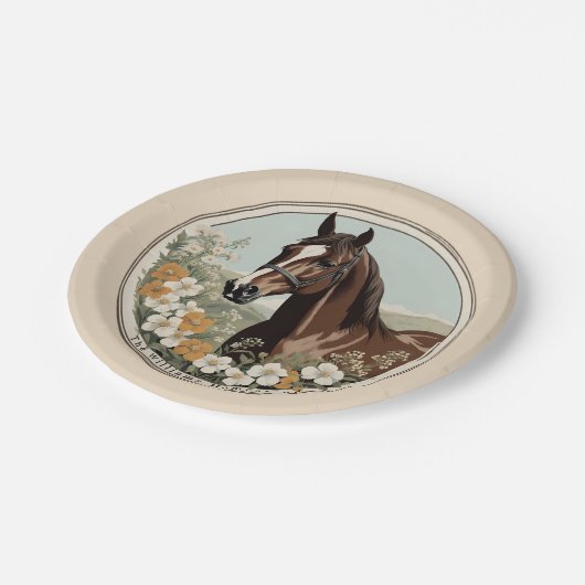 Springtime Horse Pappteller (Schrägansicht)