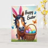 Springtime Horse Pattern Card Karte (Gelbe Blume)