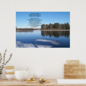 Springtime Icy River scene with serenity prayer Poster (Küche)