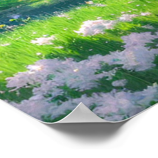 Springtime im Tempel Poster (Ecke)