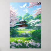 Springtime im Tempel Poster (Vorne)