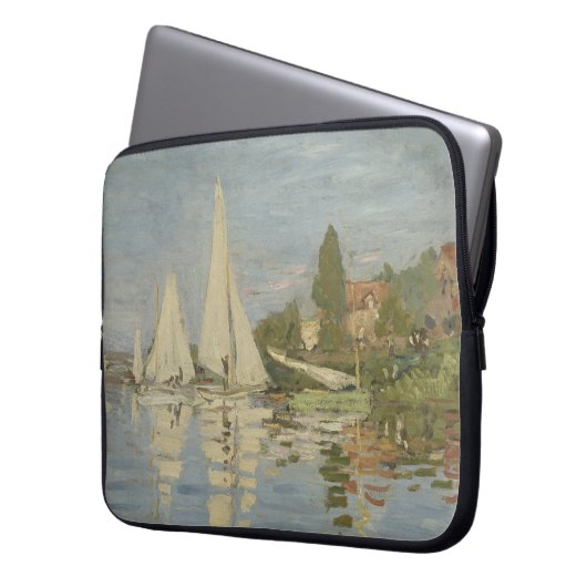 Springtime, Impressionist Portrait, Claude Monet Laptopschutzhülle (Vorderseite Links)