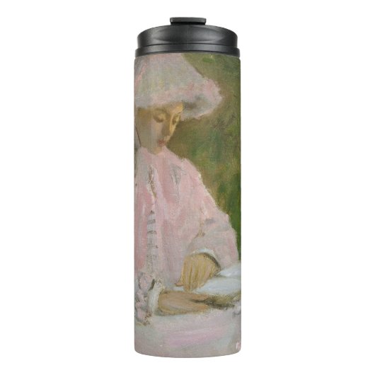 Springtime, Impressionist Portrait, Claude Monet Thermosbecher (Vorderseite)