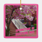 Springtime in Boston, MA Keramikornament (Rückseite)