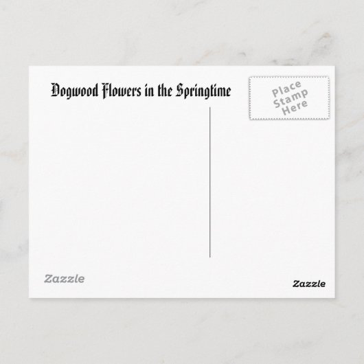 Springtime in den Ozarks Postkarte (Rückseite)