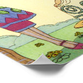 Springtime in Frankreich Art-Deco-Poster Poster (Ecke)