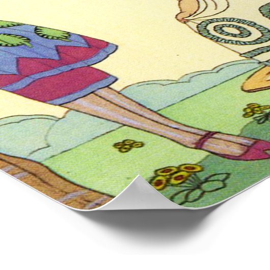 Springtime in Frankreich Art-Deco-Poster Poster (Ecke)