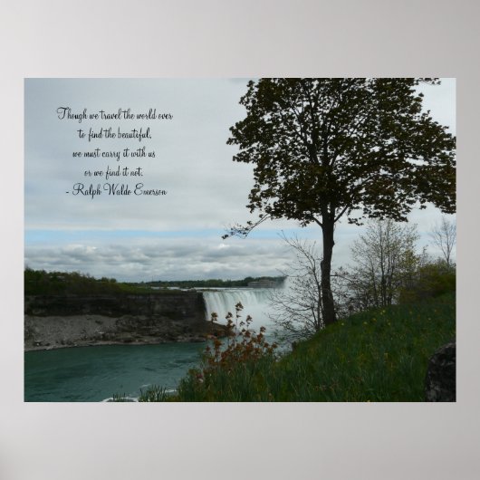 Springtime in Niagara Falls-Kanada/mit Zitat Poster (Vorne)