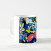 Springtime Jazz Abstrakt Hankamer Kunst, Dichtung  Kaffeetasse (Vorderseite Links)