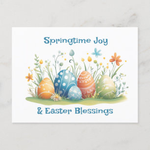 Springtime Joy & Ostersegnung Postkarte