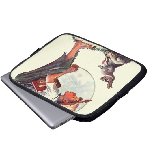 Springtime, Junge 1935 mit Häschen Laptopschutzhülle (Vorne Knopf)