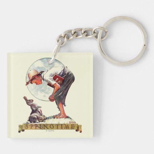 Springtime, Junge 1935 mit Häschen Schlüsselanhänger (Rückseite)