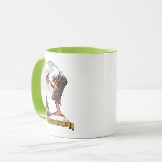 Springtime, Junge 1935 mit Häschen Tasse (Vorderseite Links)