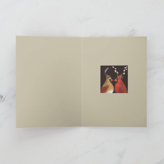 Springtime-Kardinäle Karte (Innenseite)
