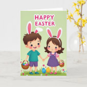 Springtime Kids Celebration Card Karte (Gelbe Blume)