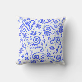Springtime-Kissen in blau-weiß Kissen