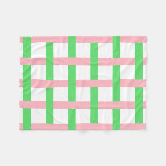 Springtime Lattice Baby Quilt Party Fleece Blanket (Vorderseite (Horizontal))