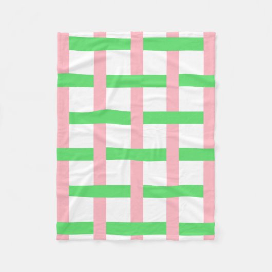 Springtime Lattice Baby Quilt Party Fleece Blanket (Vorderseite)