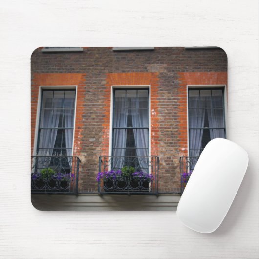 Springtime London Lavender Window Boxes Mousepad (Mit Mouse)