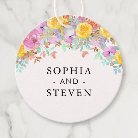 Springtime Love – A Floral Wedding  Geschenkanhänger (Vorderseite)