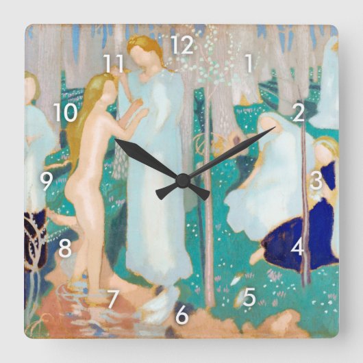 Springtime, Maurice Denis Quadratische Wanduhr (Vorderseite)