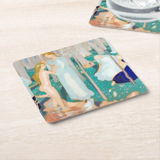 Springtime, Maurice Denis Rechteckiger Pappuntersetzer (angewinkelt)