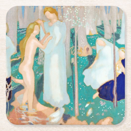 Springtime, Maurice Denis Rechteckiger Pappuntersetzer (Vorderseite)