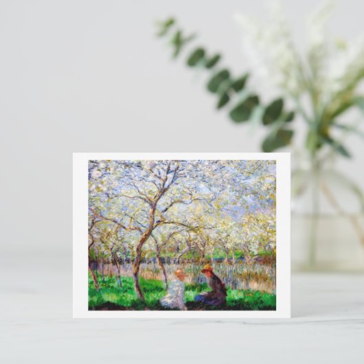 Springtime, Monet Postkarte (Stehend Vorderseite)