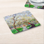 Springtime, Monet Rechteckiger Pappuntersetzer (angewinkelt)